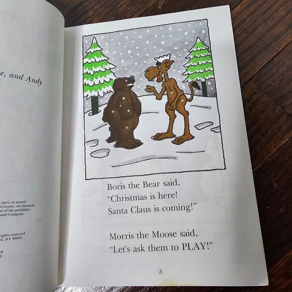 Vintage 1983 80's Christmas With Morris and Boris by Bernard Wiseman Scholastic - Picture 3 of 8